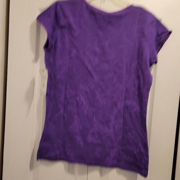 NEW L KSTATE KANSAS PURPLE WILDCATS EMBELLISHED TSHIRT TOP LARGE NWT - Picture 2 of 5